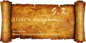 Illés Kunigunda névjegykártya